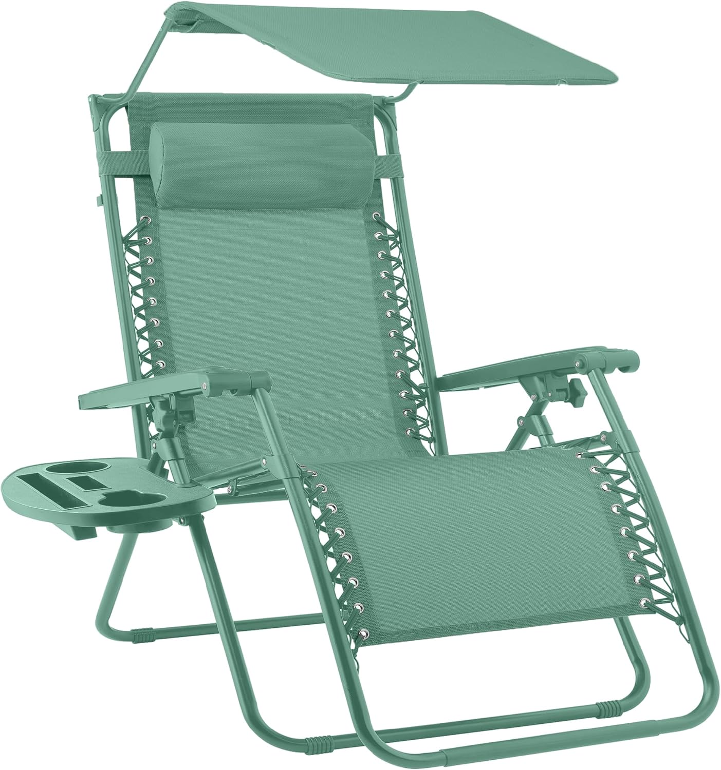 Best Choice Products Folding Zero Gravity Recliner Patio Lounge Chair Adjustable Canopy Shade