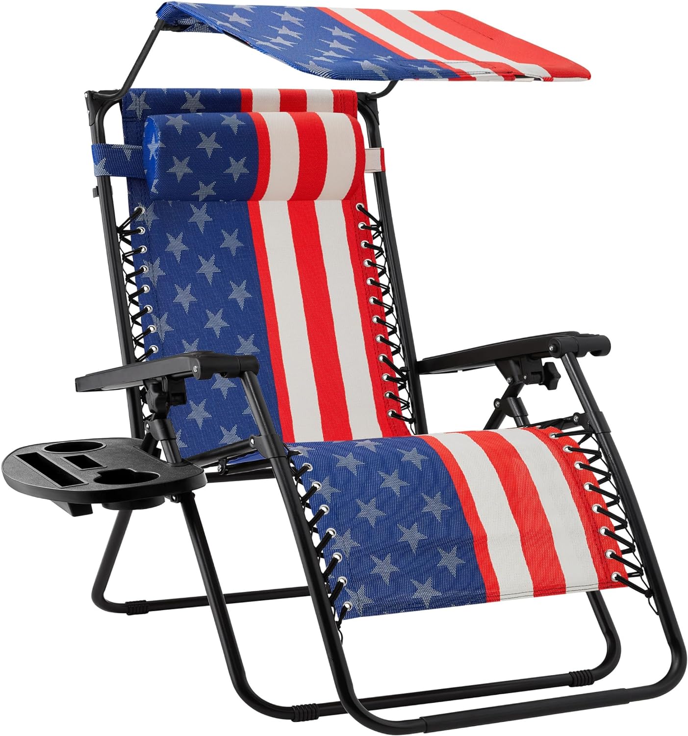 Best Choice Products Folding Zero Gravity Recliner Patio Lounge Chair Adjustable Canopy Shade