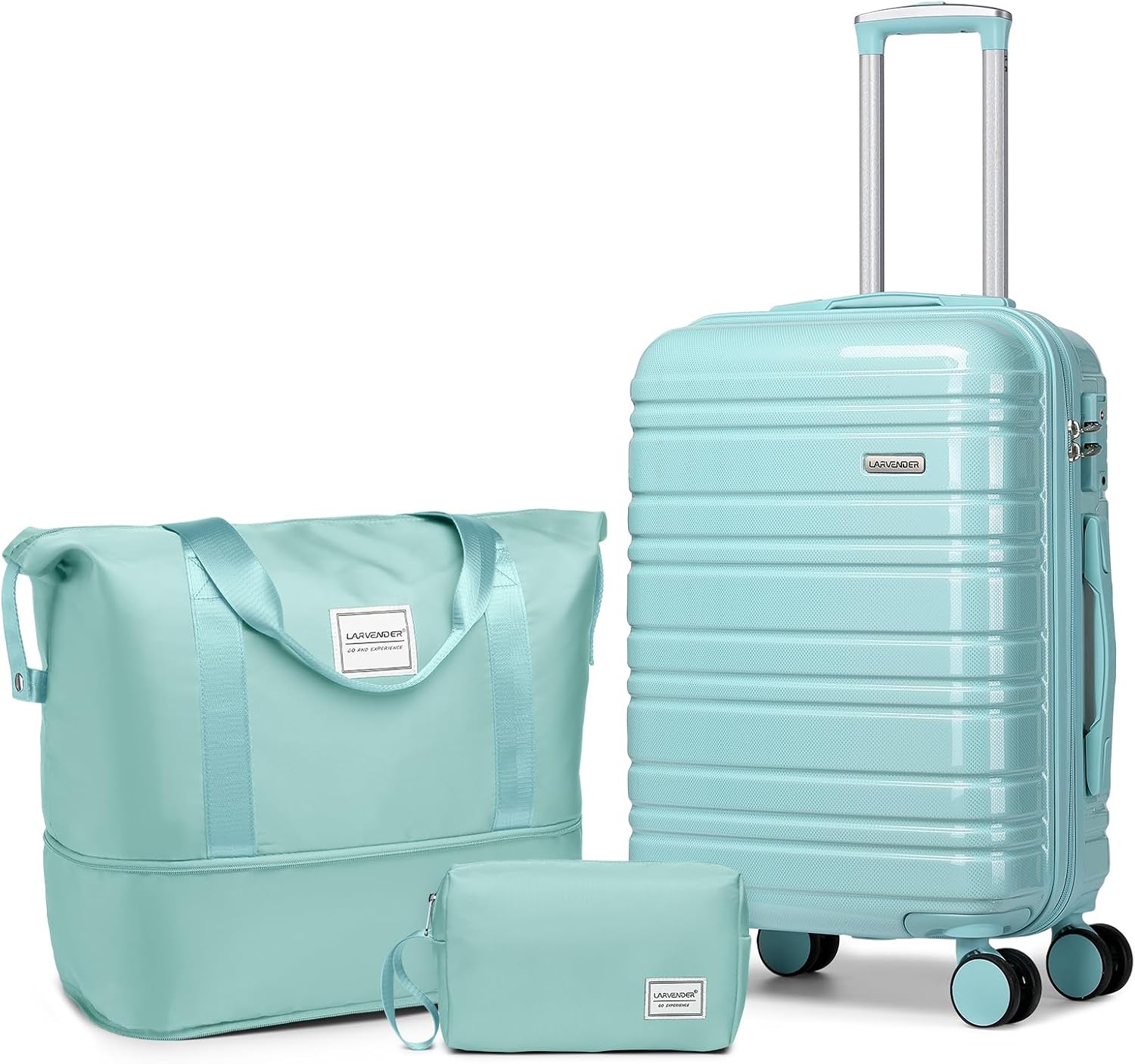 6-piece luggage set, expandable hardshell suitcase set with spinner wheels, lightweight rolling luggage set